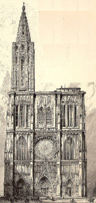 Catedral de Estrasburgo em gravura antiga